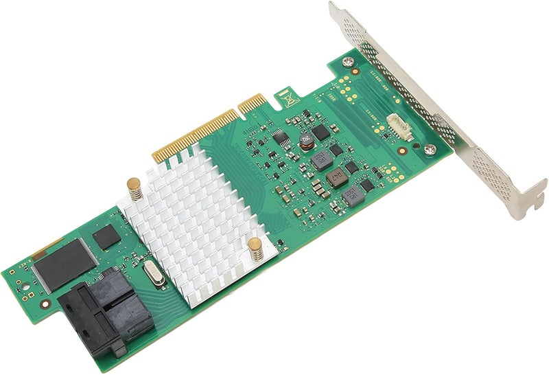 بطاقة مصفوفة Yinhing LSI SAS3008 ذات 8 منافذ PCIe 3.0، سرعة نقل بيانات 12 جيجابايت في الثانية، تدعم ما يصل إلى 1024 جهاز نهائي، مادة الدائرة المطبوعة (PCB): 0 10 1E - Image 3