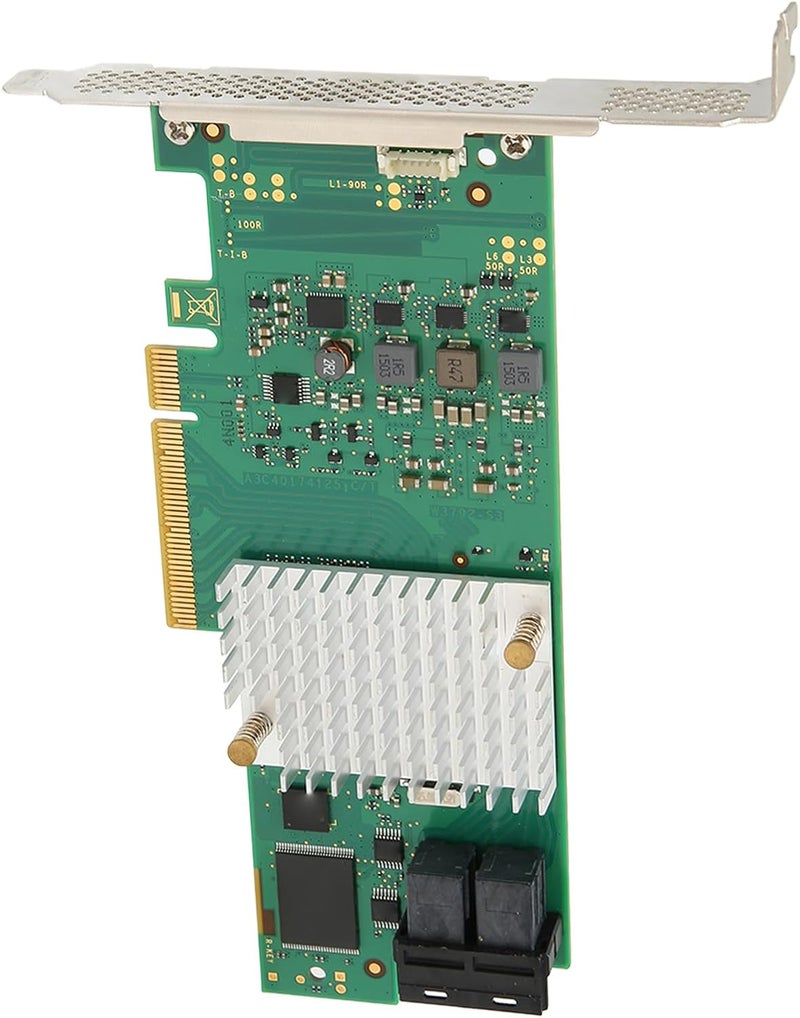 بطاقة مصفوفة Yinhing LSI SAS3008 ذات 8 منافذ PCIe 3.0، سرعة نقل بيانات 12 جيجابايت في الثانية، تدعم ما يصل إلى 1024 جهاز نهائي، مادة الدائرة المطبوعة (PCB): 0 10 1E - Image 2