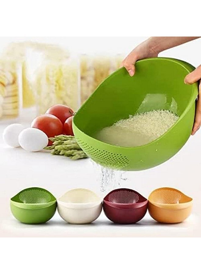 Black Olive مصفاة وعاء الأرز الزيتون الأسود - وعاء غسيل متعدد الاستخدامات للأرز والخضروات والفواكه للمطبخ، حجم مثالي سلة فواكه ومصفاة (متعدد الألوان، عبوة من 1) (عادي) - Image 2