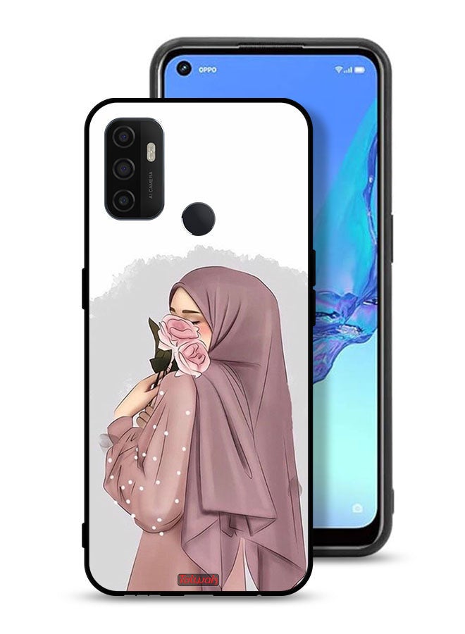 Tolwak Oppo A11s Protective Case Cover Holding Roses Girl Art - Image 1