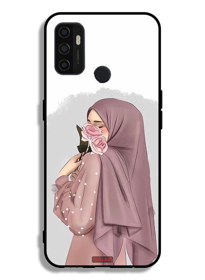 Tolwak Oppo A11s Protective Case Cover Holding Roses Girl Art - Image 2