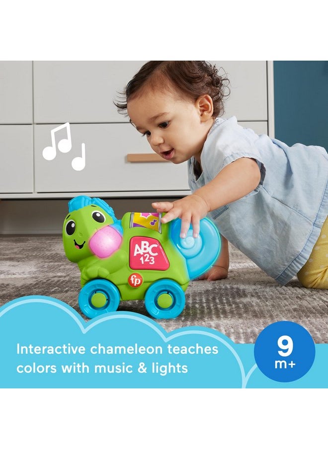 Fisher-Price - Fisher-Price Baby Learning Toy Link Squad Crawl ‘n Colors Chameleon with Music & Lights for Ages 9+ Months, Compatible Only with Link Squad Items - Image 1