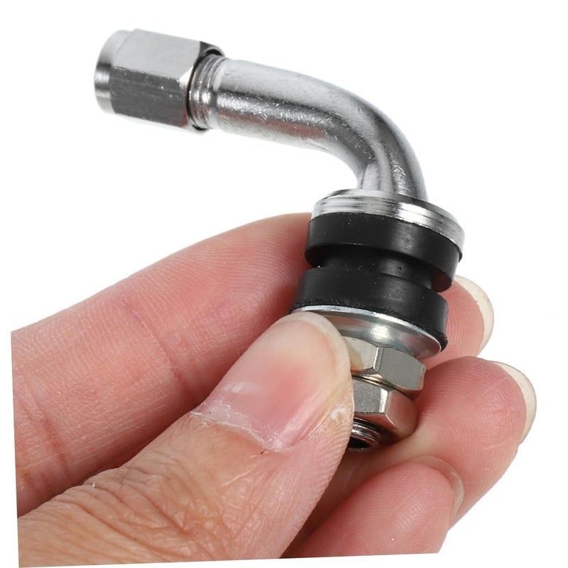 90 Degree Tire Valve Stem Extenders 8 Pcs Universal For Motorcycle Electric Vehicle Scooter Easy Access Valve Extensions - Image 5