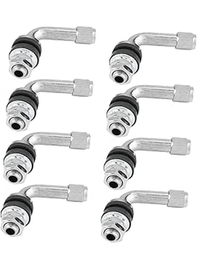 90 Degree Tire Valve Stem Extenders 8 Pcs Universal For Motorcycle Electric Vehicle Scooter Easy Access Valve Extensions - Image 1