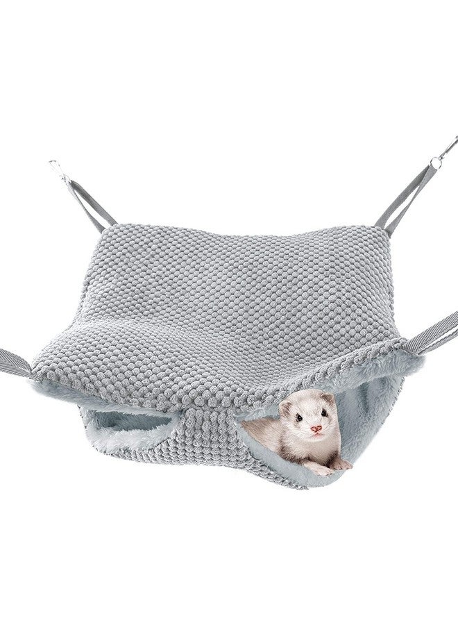 Niteangel Ferret Hammock Napping Bed Pocket - Swing Snuggle Sack for Ferrets Rats Suger Glider Squirrels (Grey) - Image 1