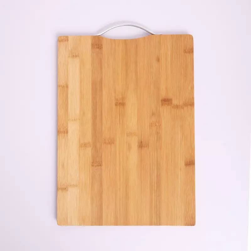 PERMAFROST PERMAFROAST Large Natural Bamboo Wood Chopping Cutting Board for Kitchen Vegetables Fruits Cheese BPA Free EcoFriendly AntiMicrobial 20 x 30 x 18 cms Brown Small - Image 1