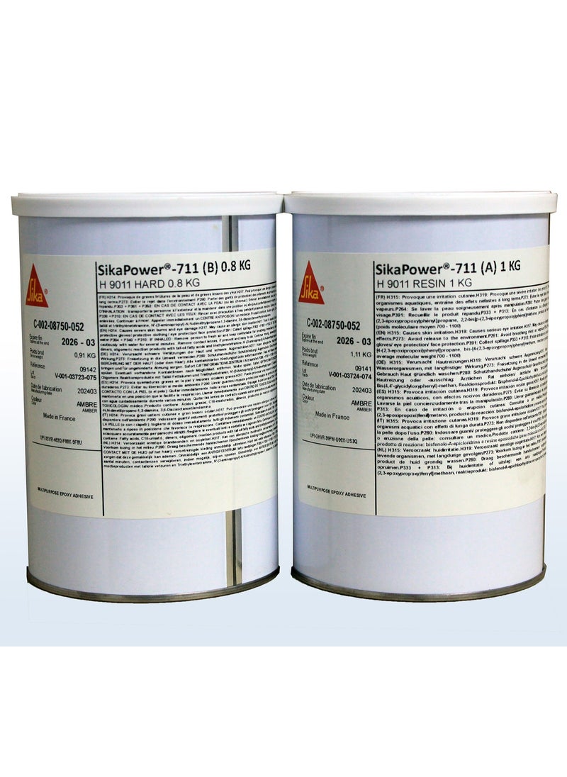 SIKA - Sika SikaPower®-711 (AB) - H9011 - TWO COMPONENT EPOXY ADHESIVE - Image 1