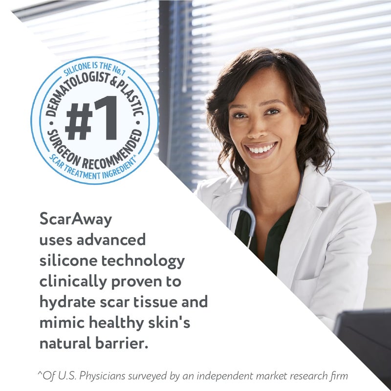 ScarAway Advanced Silicone Scar Sheets, Medical Grade Silicone Strips (1.5" x 3") Scar Treatment & Prevention for Surgical, Burn, Body, Hypertrophic & Keloid Scars Treatment, 8 Tan Reusable Sheets - Image 3