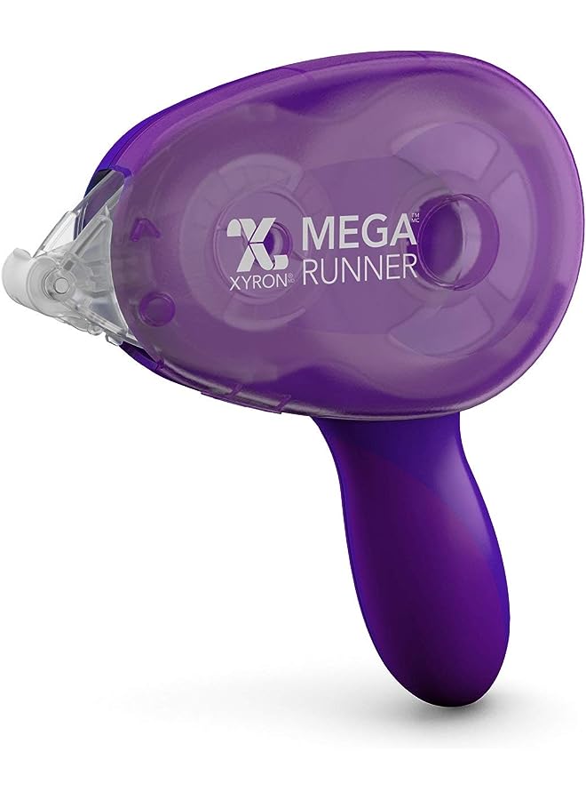 Xyron Mega Runner, Permanent Adhesive Tape Dispenser, Refillable, 1/2" x 100', Perfect for Scrapbooking & DIY Craft Supplies, Home School Projects Office (0701-05-00),Multicolor - Image 1