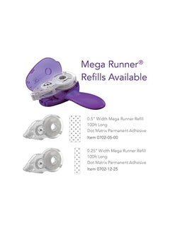 Mega Runner, Permanent Adhesive Tape Dispenser, Refillable, 1/2" x 100', Perfect for Scrapbooking & DIY Craft Supplies, Home School Projects Office (0701-05-00),Multicolor - pzsku/Z754392AB7FE5E8FF2EC0Z/45/_/1693884902/7c7c20b4-8e57-4881-bba3-ab6d5da07d21