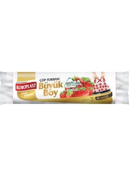 Koroplast Strawberry Drawstring Large Garbage Bag 10 x 25 Pack (65*70)  - Image 2