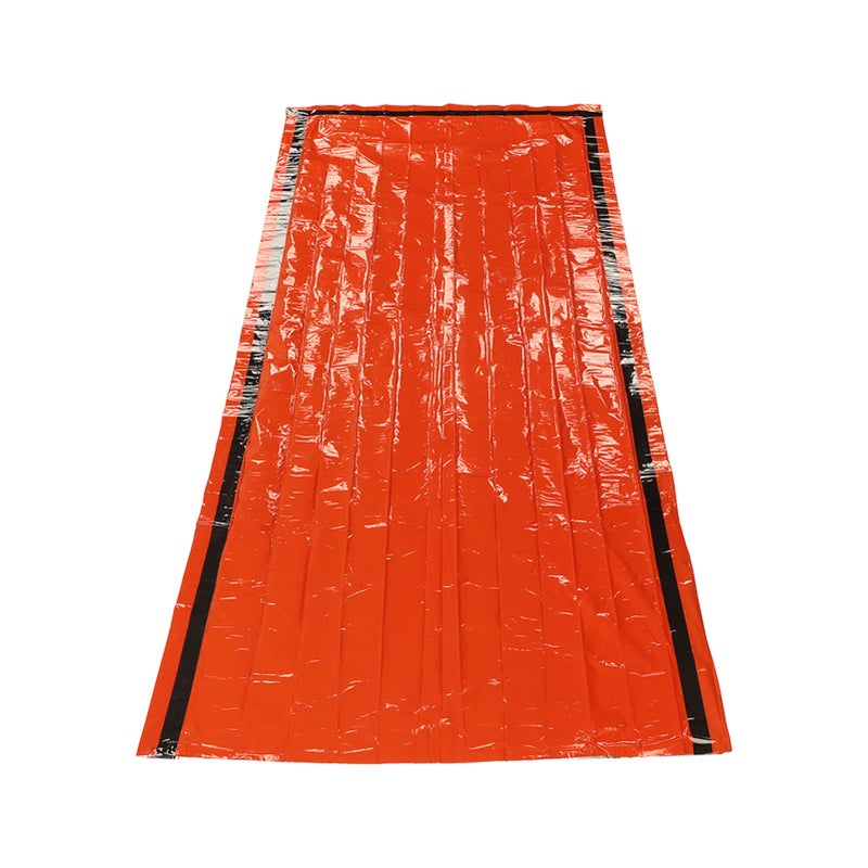 Emergency Survival Sleeping Bag Thermal Insulation PE Aluminum Film Survival Bivouac Bag with Storage Bag for Outdoor Orange 210x100cm - Image 5