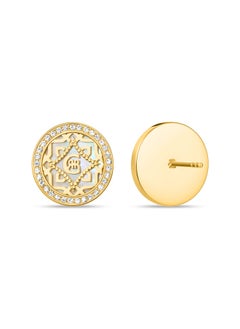 Cerruti 1881 Silvia Gold-Plated Stud Earrings – Mother of Pearl Motif with CRR Signature & Embedded Crystals – Elegant Sparkle for Women - pzsku/Z7543A541626963348FEBZ/45/_/1740046275/32a57586-f7b3-49ff-9e94-eb608de9443a