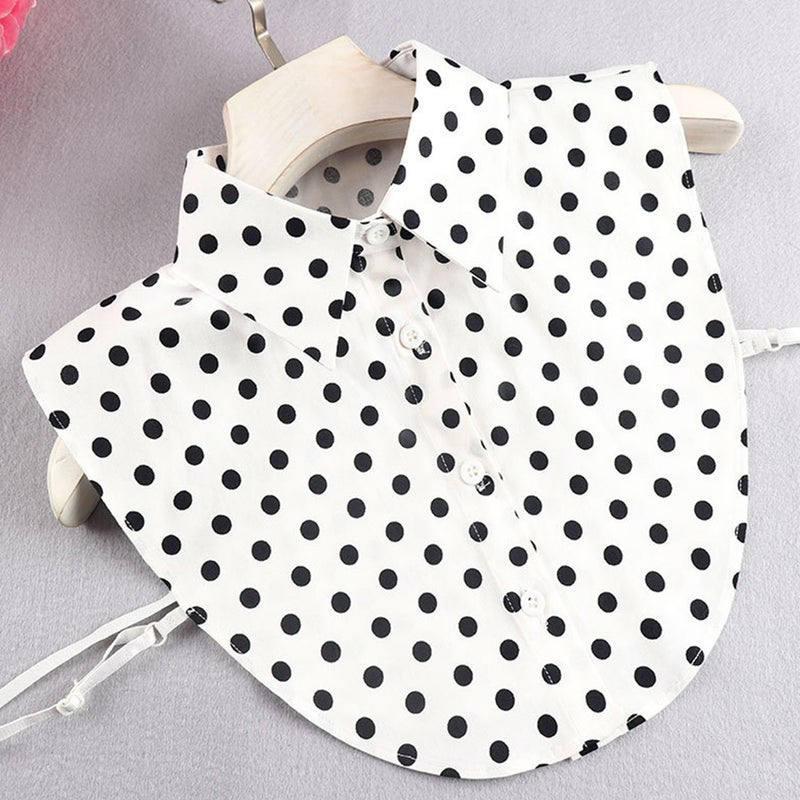 1 Pc Fake Collar Ornament Collar Clothes Accessory (Black White) - Image 1