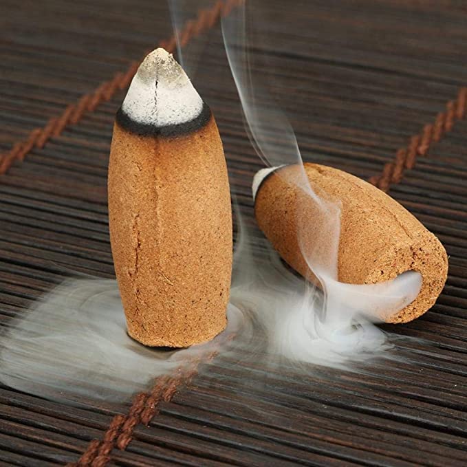 PRARTHANA Sandal Chandan Backflow Incense Dhoop Cones 200 Pcs for Fragrance Buddha Backflow Burner Ganesh Smoke Fountain Pack of 200 Pcs - Image 3