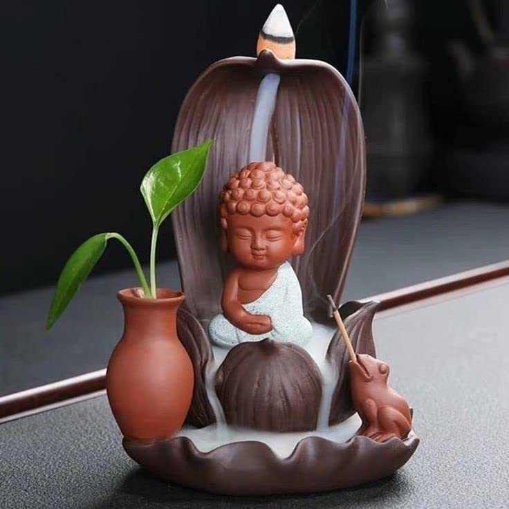 PRARTHANA Sandal Chandan Backflow Incense Dhoop Cones 200 Pcs for Fragrance Buddha Backflow Burner Ganesh Smoke Fountain Pack of 200 Pcs - Image 4
