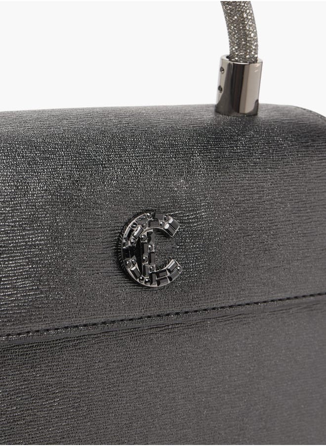 Le Confort Women Textured Satchel Bag with Detachable Strap and Flap Closure  - Image 4