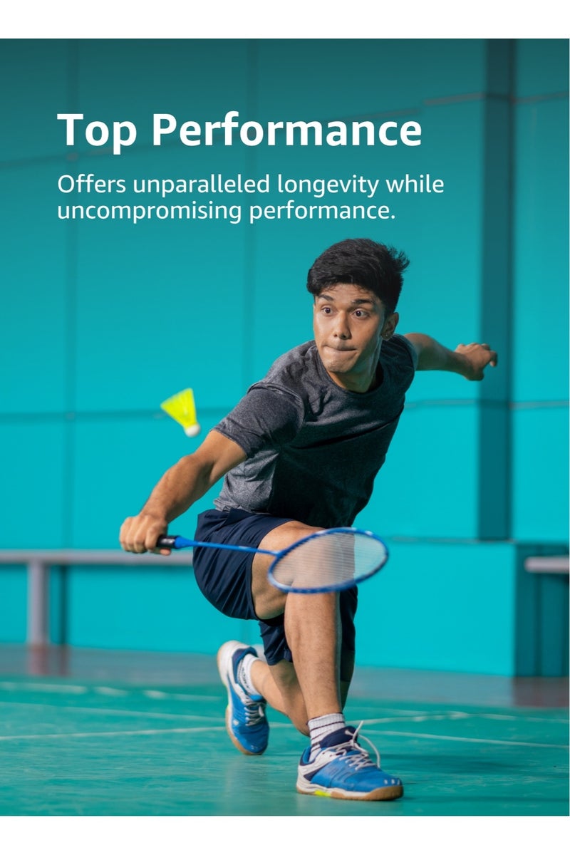 Yonex Mavis 300 Nylon Badminton Shuttlecock | Pack of 6 | Color: Green Cap/Yellow | Ideal for Training and Indoor Play - Image 5