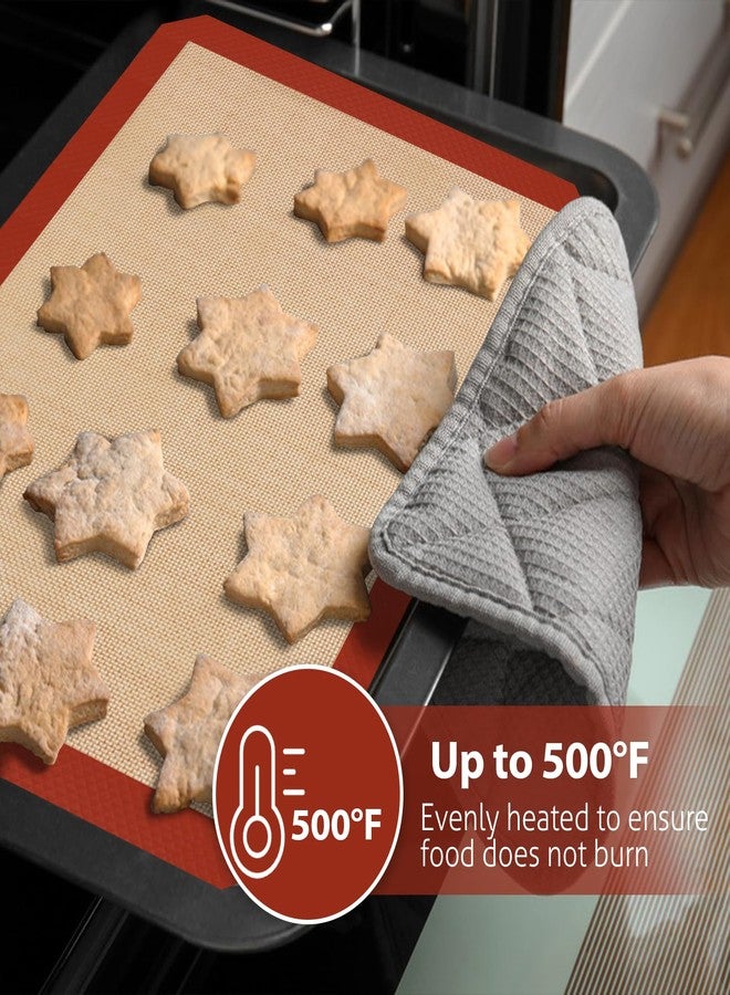 Dwavele Silicone Baking Mats, 3 Pack Non-Stick Mats for Baking, Silicone Baking Mats Cookie Sheet, Easy Clean & Reusable Oven Baking Sheet for Making Cookies, Macaroons, Bread - Image 4