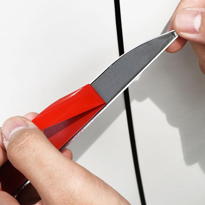 AutoBizarre 3D Raised Set of 2 Side Fender Blade Knife Shape Metal Monogram Emblem Badge Decal Sticker for All Cars & Bikes (Red Black Sport) - Image 5