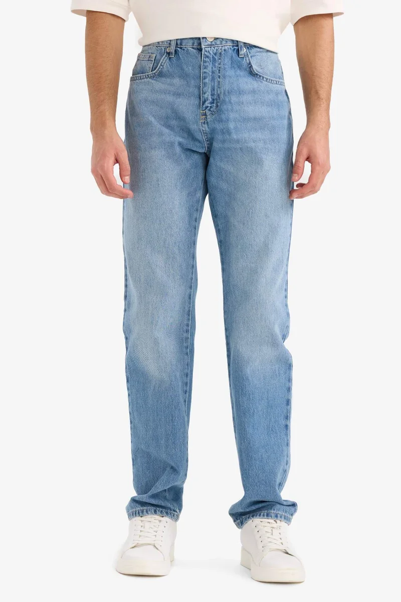 Defacto  Straight Fit Regular Hem Trousers for Men | Best Price UAE