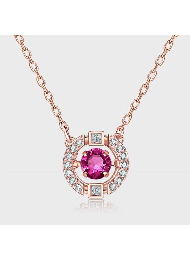 Beating Heart Star Shaped Zircon Necklace, O-Chain Pendant, Versatile Ladies Jewelry, Romantic Gift for Women, Elegant Birthday, Anniversary and Party Accessory - Image 1