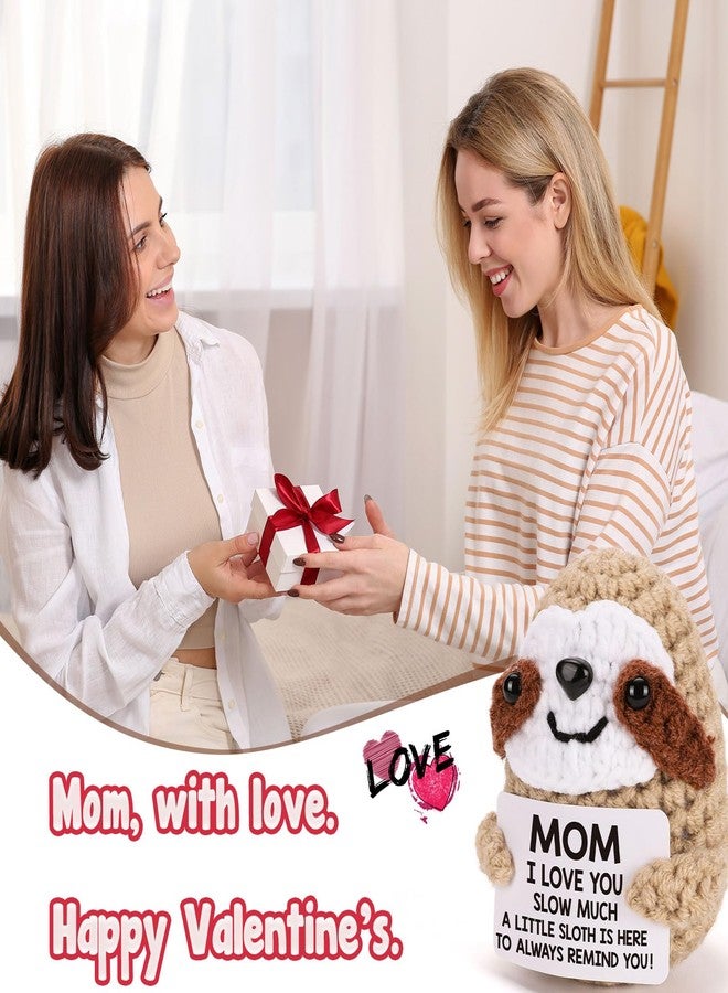 MBL Gifts for Mom Mothers Day - Mom I Love You Sloth Much, Handmade Crochet Funny Cute Small Sloth Unique Presents for Mama Bonus Step Mother Mother's Day Birthday Stocking Stuffers from Daughter - Image 5