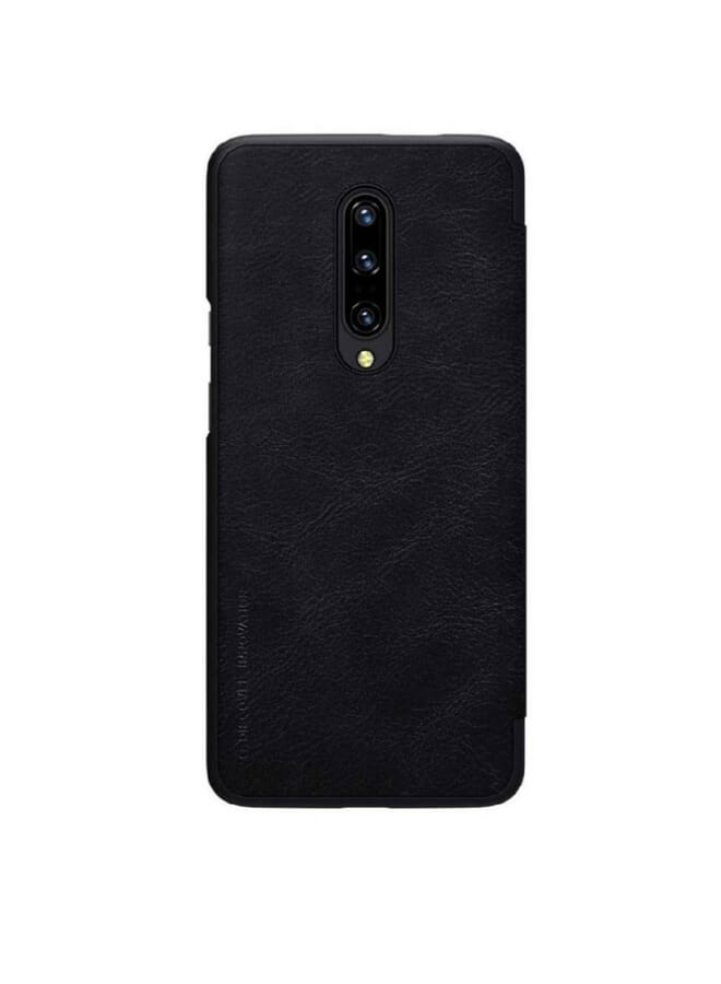 Nillkin Qin Series Classic Flip Leather Protective Case Cover For Oneplus 7 Pro Black - Image 3