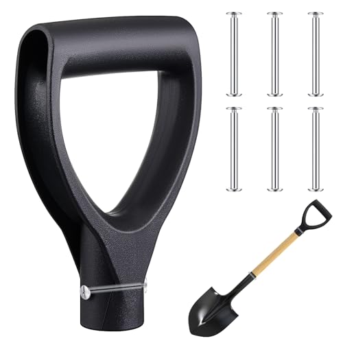 Yaocom Shovel Handle Replacement D Grip Shovel Handle with 6 Post Screw 1-1/4" /32mm Inner Diameter Spade PVC D Grip for Garden Digging Raking Tools - Image 1