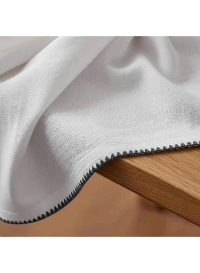 Pan Home طقم مناديل مطرزة ببطانية إيسلاي - أبيض - Image 2