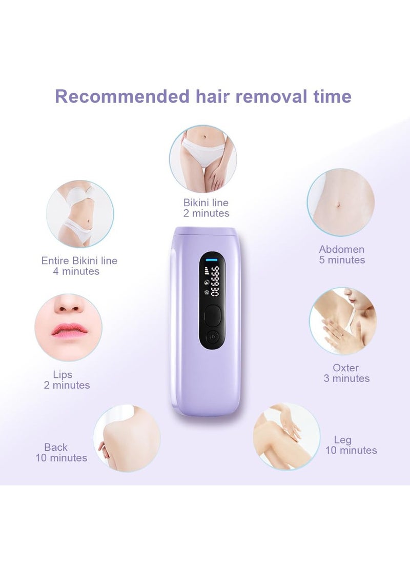 Excefore IPL Hair Removal Device Double Ice Cooling System, Laser Hair Removal Device 999,999 Shocks Red Light, 5 Energy Levels, Unlimited Flashes, Painless Hair Removal Machine for Women Men Bikini Face  - Image 5
