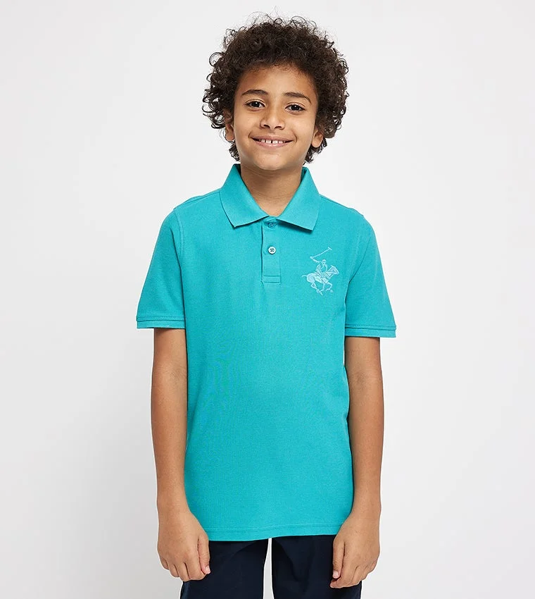 Short-sleeved polo t-shirt