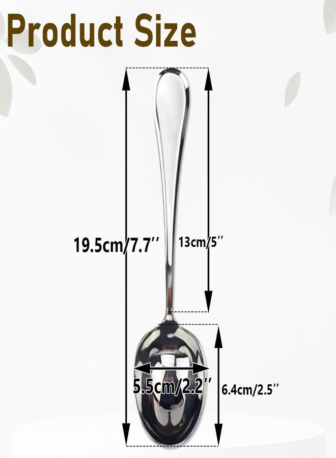 Txhlyx Serving Spoons with Deep Bowl,18/10 Stainless Steel 7.7 Inch Small Serving ladle for Soup,Sauce, Porridge,Stew,Dishwasher Safe,Set of 2 - Image 2