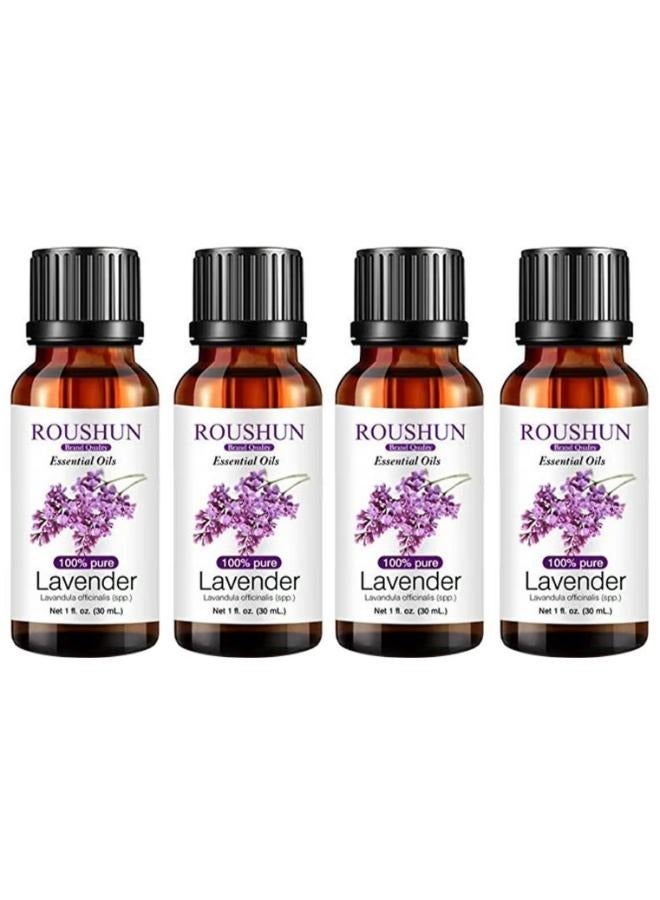 ROUSHUN Set of 4 Lavender Essential Oil Multicolour 30ml - Image 1