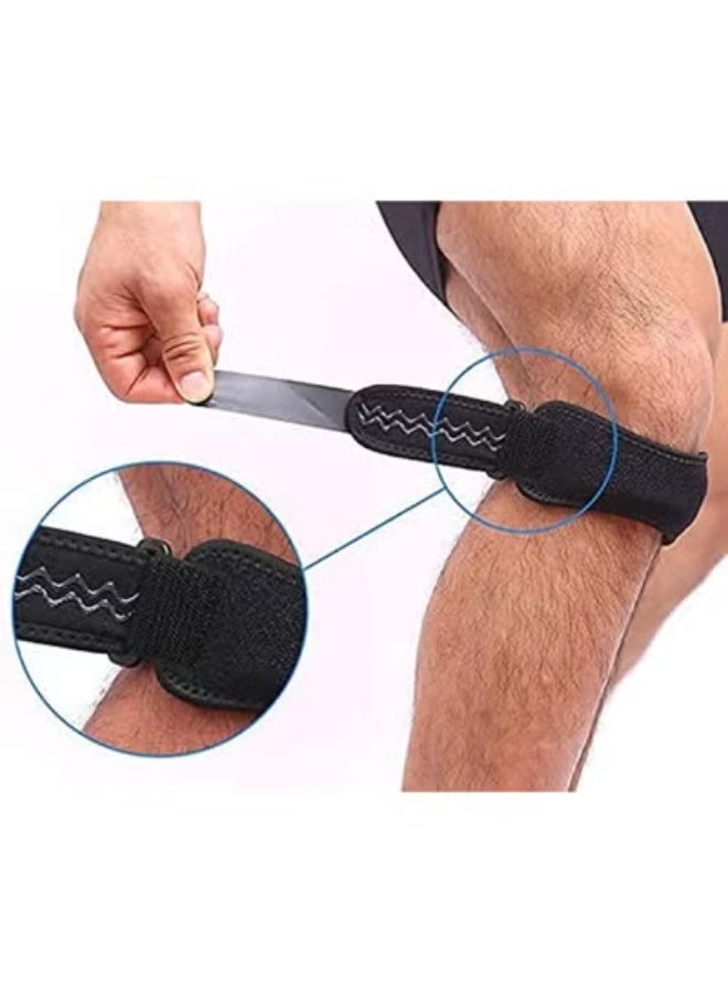 Patella Knee Support Strap with Silicon Gel Pad - Professional Knee Pain Relief Brace - Durable & Adjustable for Daily Activities & Sports - Image 3