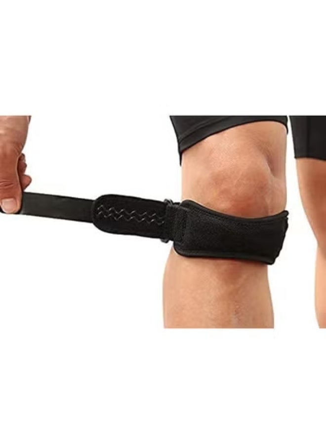 Patella Knee Support Strap with Silicon Gel Pad - Professional Knee Pain Relief Brace - Durable & Adjustable for Daily Activities & Sports - Image 1