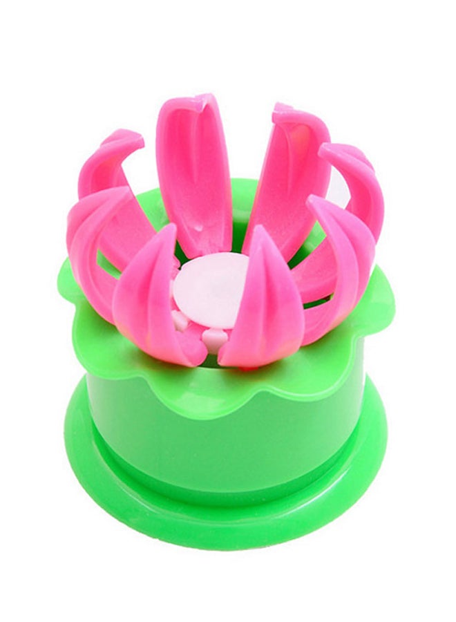 Lotus Shaped Bun Mould Pink/Green - Image 1
