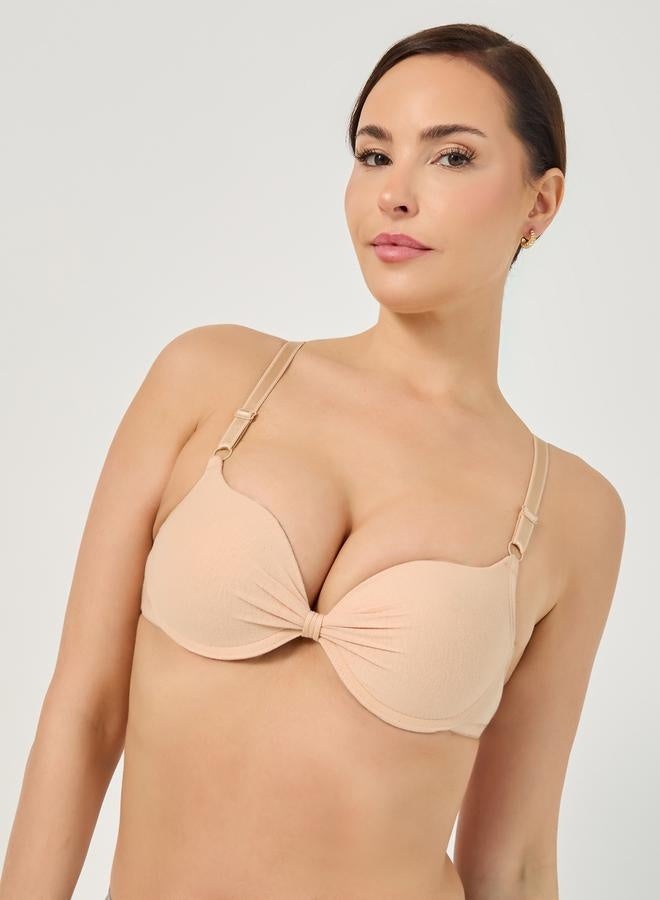 Styli Pack of 2 - Padded Wired Ruched Center Push Up Bra  - Image 5