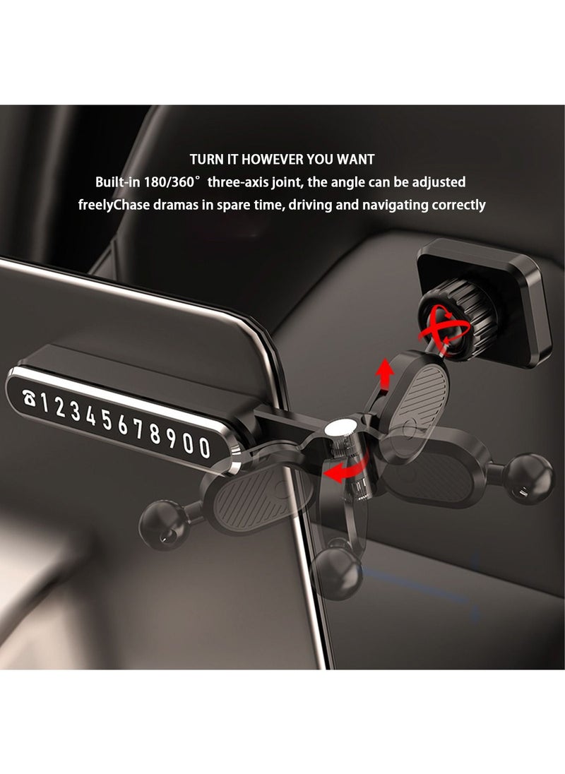 Generic Phone Mount Suspended Screen Mount for Tesla Magnetic Car for Model 3 Y 360 Degree Adjustable Head Universal All Devices with Car Temporary Parking Card Number Moving License Plate Display  - Image 2