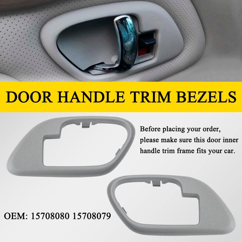 NFSpeeding Door Handle Trim Bezel Interior for 1995-1999 Chevy GMC Suburban Yukon Tahoe - Image 3