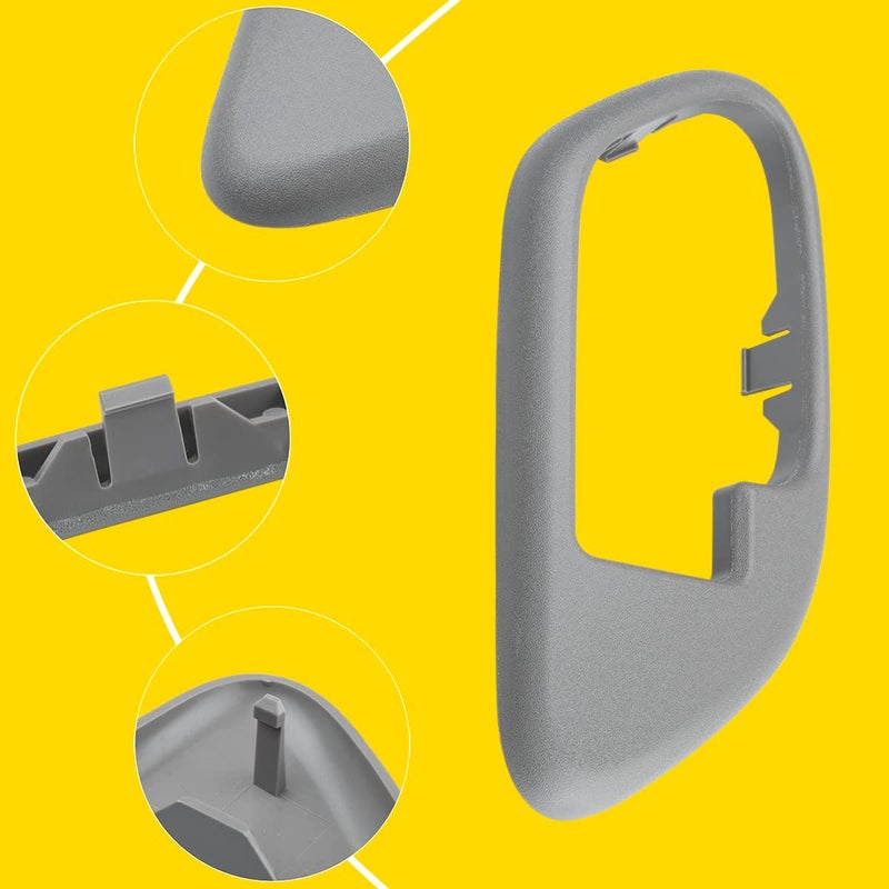 NFSpeeding Door Handle Trim Bezel Interior for 1995-1999 Chevy GMC Suburban Yukon Tahoe - Image 4