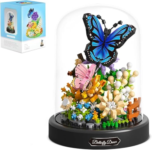 apcute 530 PCS Micro Brick Flower Butterfly Bouquet Building Sets Animals Botanical Collection Blocks Model for Adult ToysHome Decor and Office Art Creative Gift Women MomGirl Valentines Day Gift - Image 1