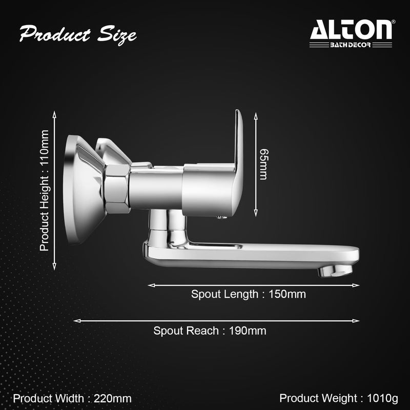 ALTON XNO5075 Brass, Wall Mixer Non Telephonic, Chrome Finish - Image 2