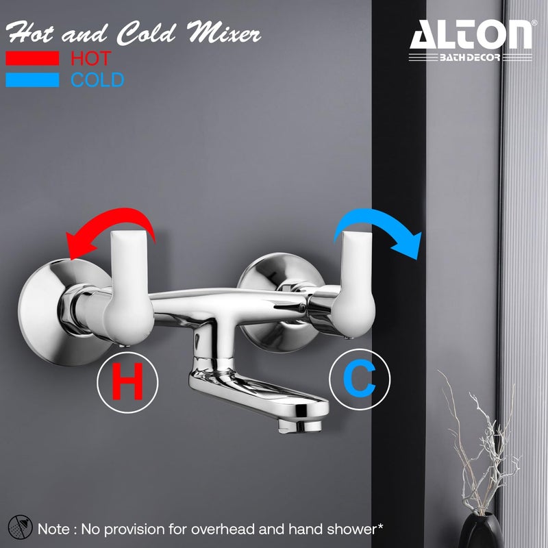 ALTON XNO5075 Brass, Wall Mixer Non Telephonic, Chrome Finish - Image 3