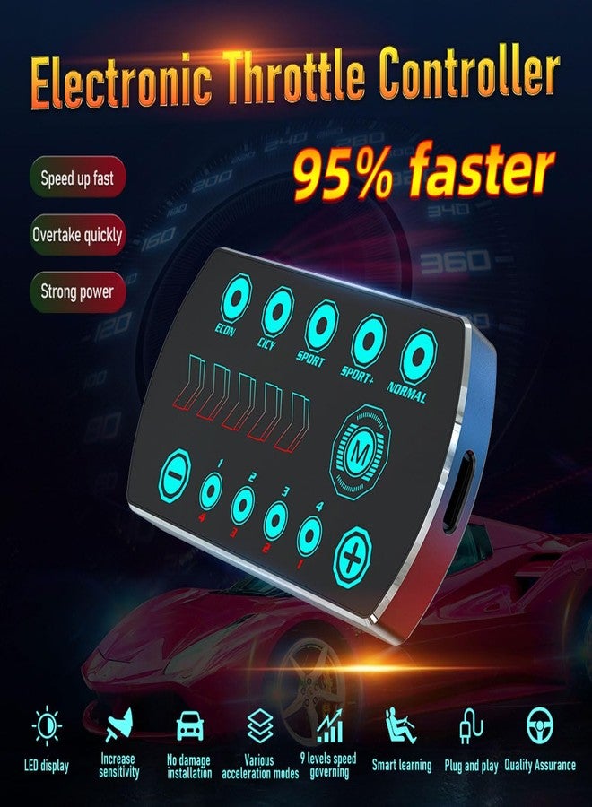 BY-J Throttle Response Controller, 9 Drive 10-Modes FLC-821 Universal Car Electronic Throttle controller, Compatible with Toyota Tacoma/FJ Cruiser/4Runner/Hilux/Prius/Fortuner/Innova - Image 3