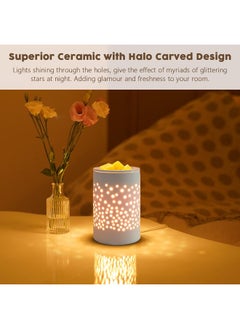 Ceramic Electric Oil Burner Wax Melts Burner Warmer Melter Fragrance Oil Burner For Home Office Bedroom Living Room Gifts And Decor