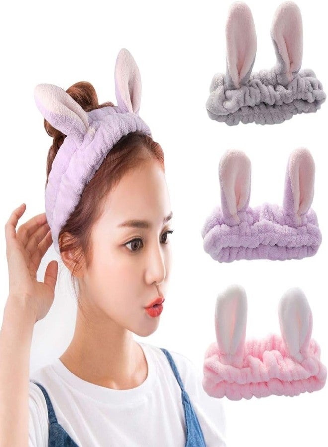 Infispace Plush Bunny Ear Headband for Girls & Women | Soft Velvet Spa Hairband for Washing Face, Makeup, Shower, Bath | Korean Skincare (Pack of 1, Free Size) - Image 1