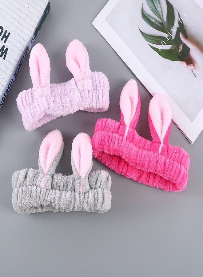 Infispace Plush Bunny Ear Headband for Girls & Women | Soft Velvet Spa Hairband for Washing Face, Makeup, Shower, Bath | Korean Skincare (Pack of 1, Free Size) - Image 2