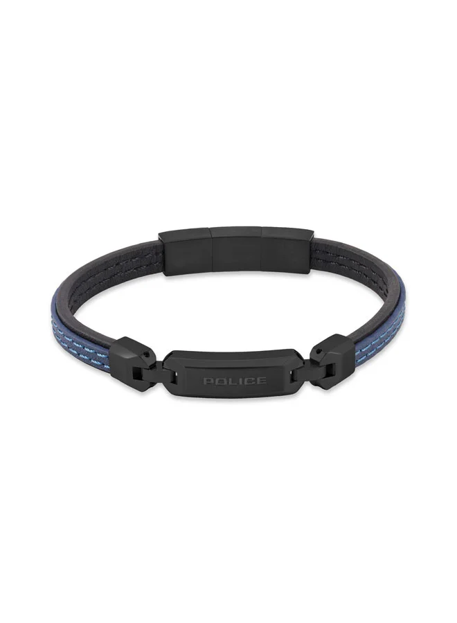 POLICE Layerlock Leather Band Leather Bracelet for Men