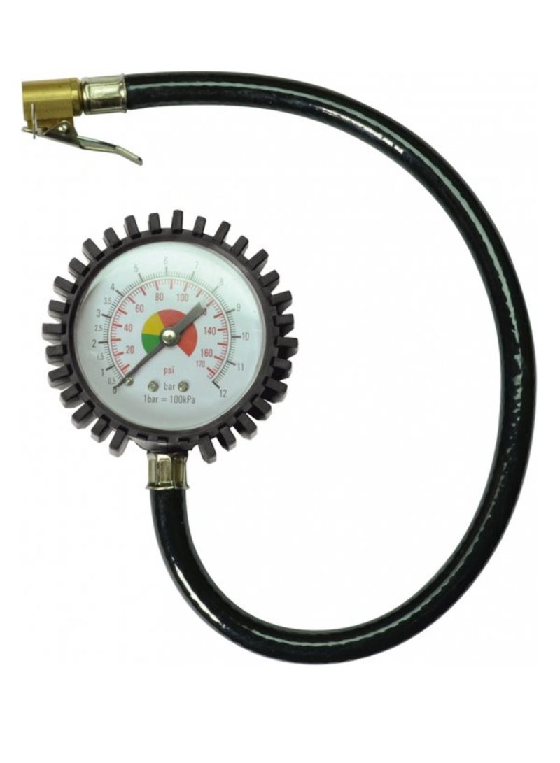Stanley Air Compressor Pressure Gauge Max 12 Bar Dual Scale PSI & Bar Durable PVC Construction – 150538XSTN